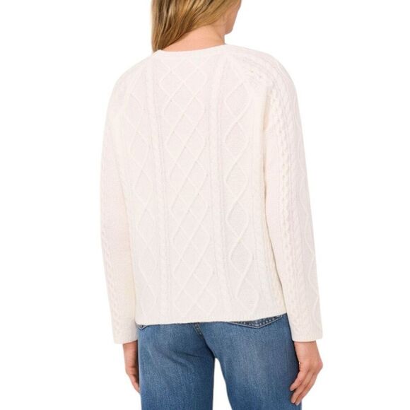 Vince Camuto Women's Cable Sweater Antique White Size XXL - Picture 3 of 10